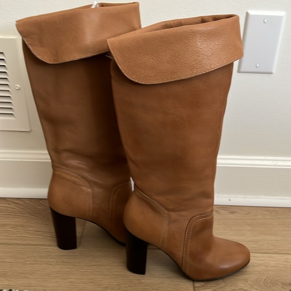 Talbots New Carmel color boots with 3 1/2" heel. These are gorgeous boots! - Picture 5 of 9